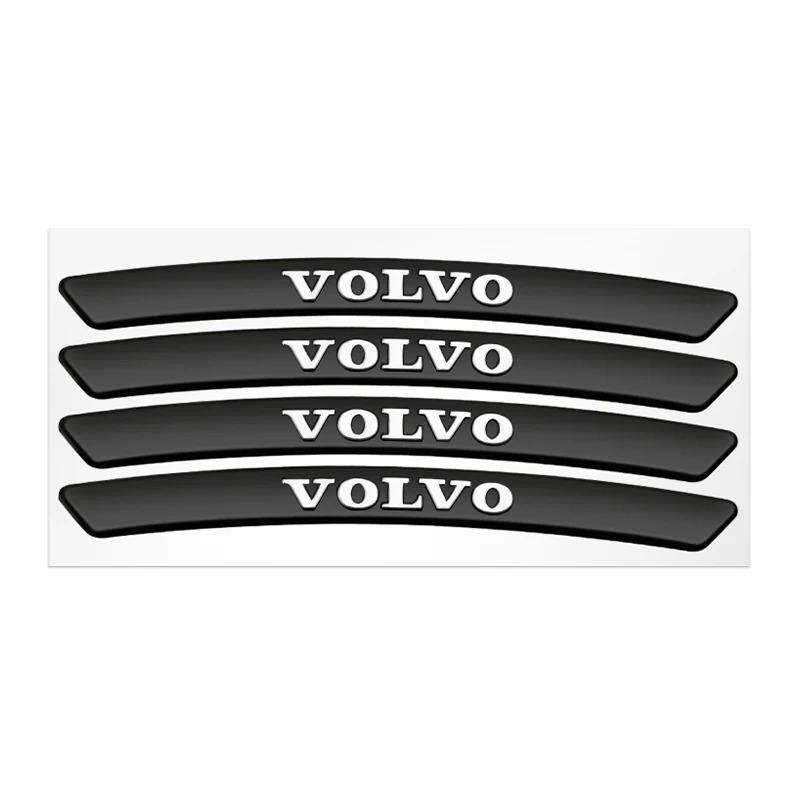 4 Piezas Aluminio Estilo Coche Llantas Pegatinas de Carreras Emblemas Decoración Auto Para Volvo XC60 S60 V40 V50 V60 XC90 S40 S80 C30 XC40