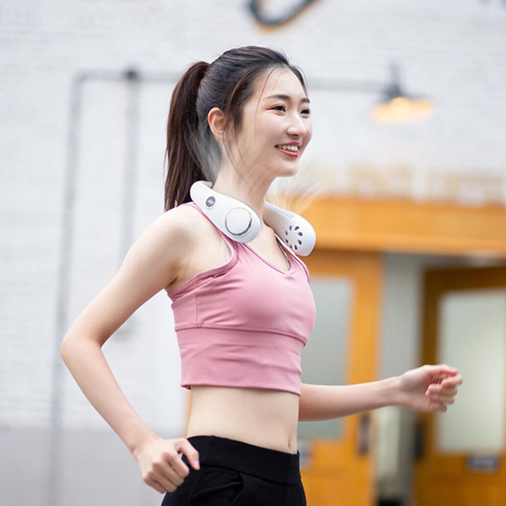 Hands-Free Personal Fan, Portable Neck Fan with Rechargeable Wearable Cooler for Men and Women, Adjustable Neckband Fan, Cooling Bladeless Neck Fan