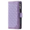 Styl 005 Pouzdro pro iPhone 16 PU kůže Peněženka Kryt na telefon Kosočtvercové prošívání