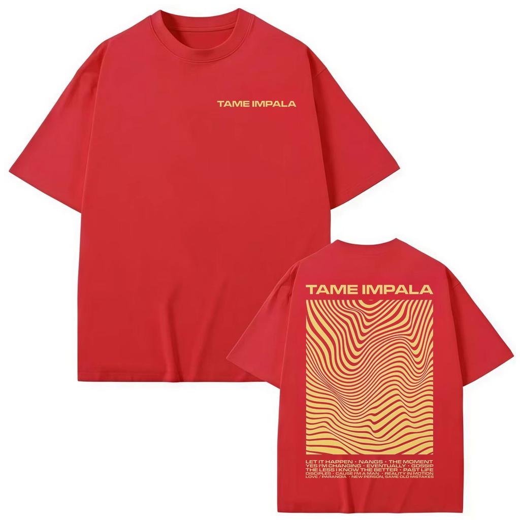 Rock Band Tame Impala Merch T Shirt High Quality Fashion Oversized T-shirts Men Women Summer Casual Short Sleeve T-shirt