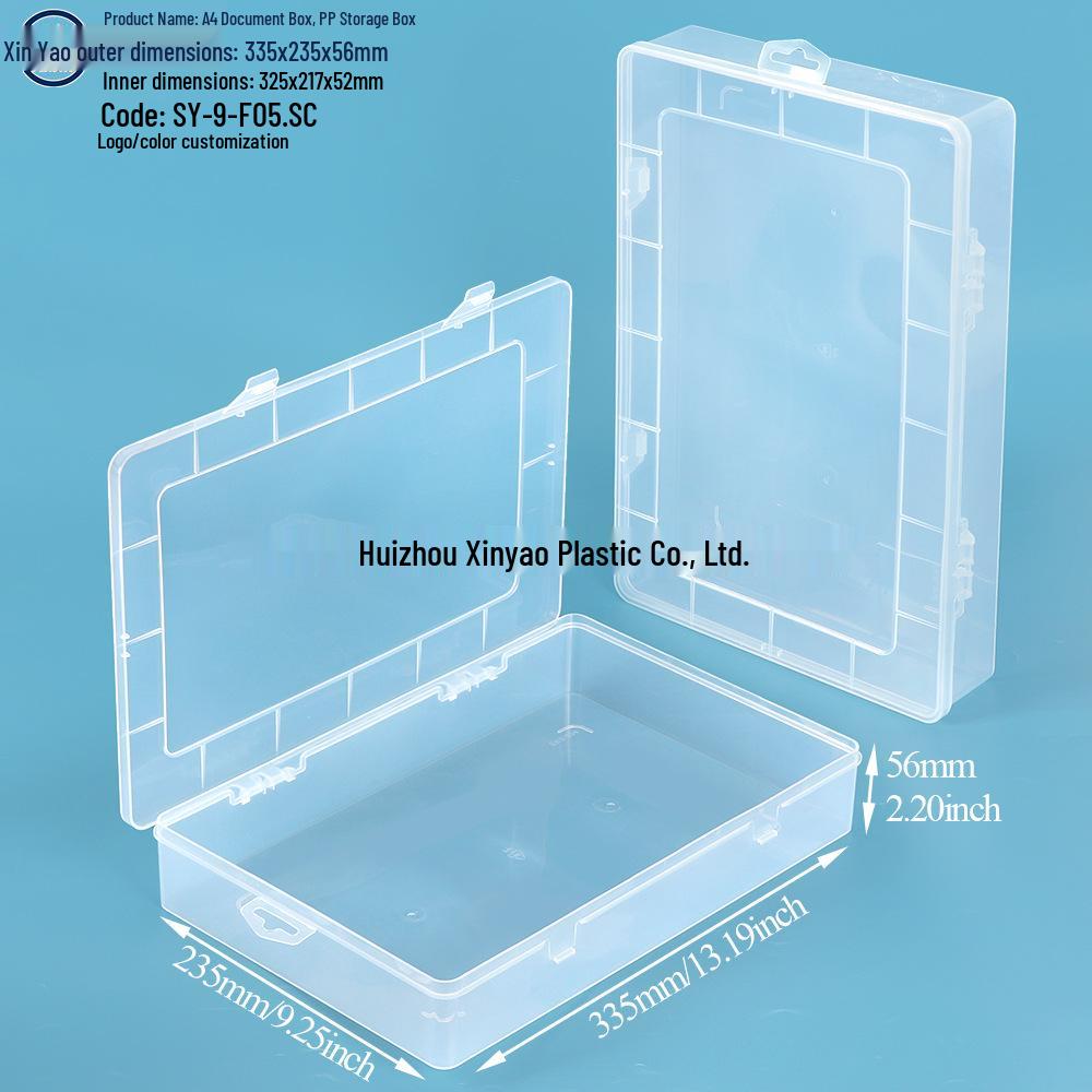 Large Capacity A4 File Box with Pen Slot & Clipboard for A5 Paper Storage