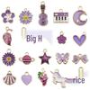Mixed Color Cartoon Enamel Alloy Pendants for DIY Bracelets & Keychains