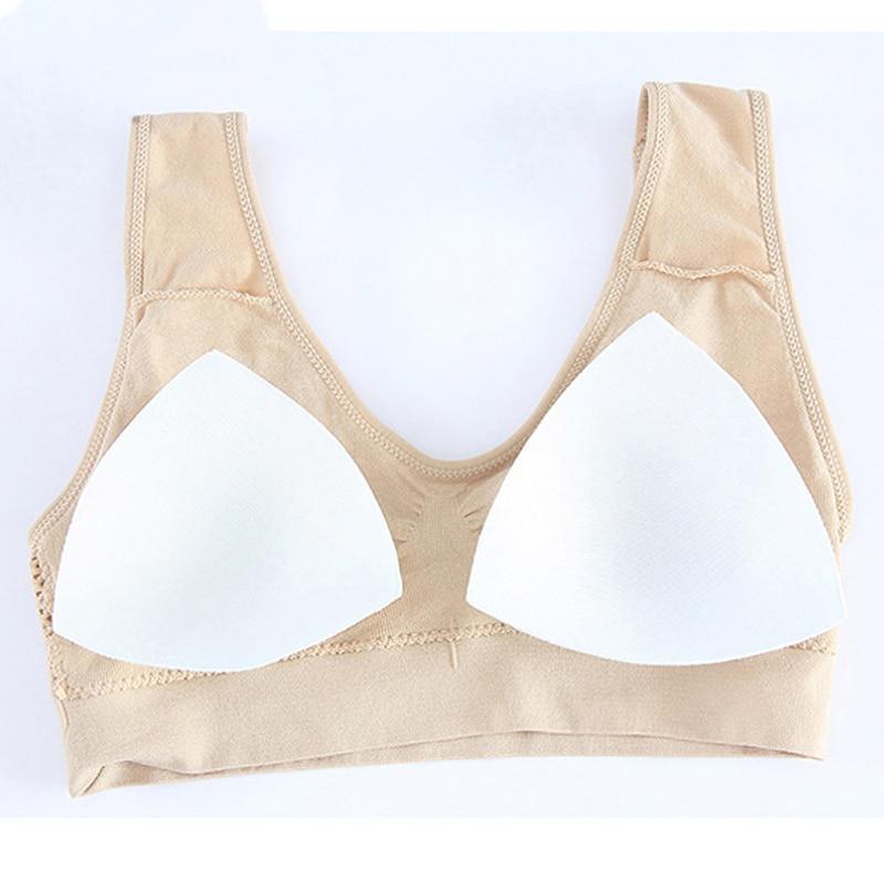 Bras for Women Plus Size Seamless Cotton Breathable Underwear Wireless with Pads Push Up Bra Plus