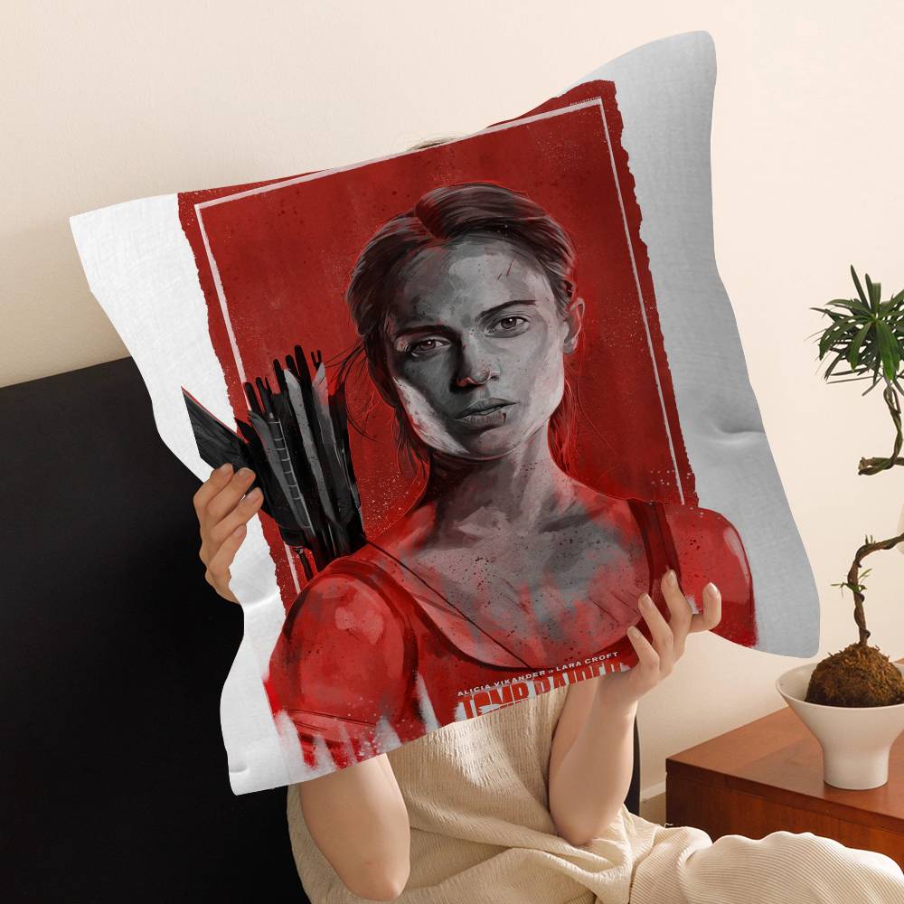 Tomb Raider Anime Pillow Cushion Cover Pillowcase Living Room Sofa Home Decor
