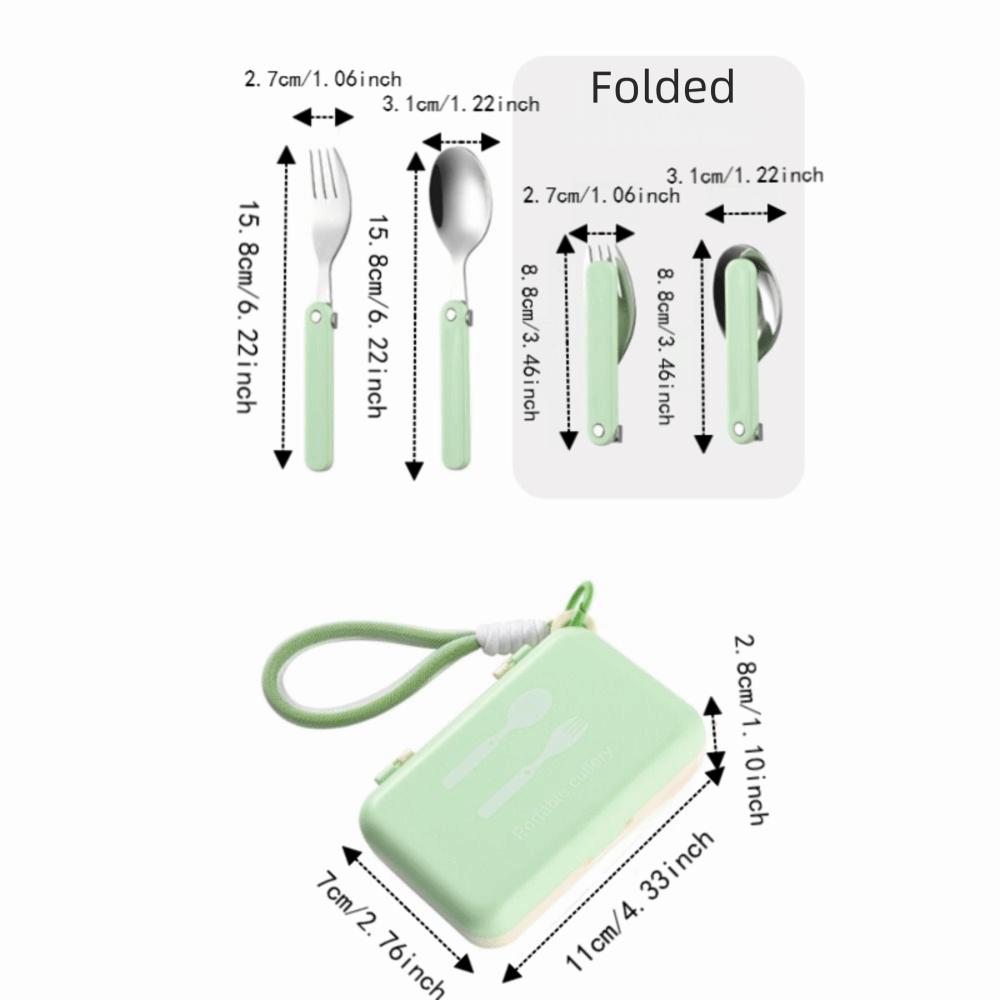 304 Stainless Steel Stainless Steel Cutlery Set Portable Utensils Set Baby Feeding