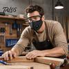 Maschera Antipolvere con Filtro per Ciclismo, Valvola Respiratoria, Occhiali Protettivi Antiappannamento in Carbonio Riutilizzabili, Scudo Protettivo Leggero per Esterno