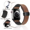Leather+Silicone Strap For Apple Watch Band 49mm 44mm 45mm 41mm 46mm 40 42mm Magnetic Bracelet Iwatch Series 10 9 8 SE 7 Ultra 2