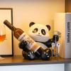 Creative Panda Red Wine Rack Equipped with Bottle Opener High-End Dining Cabinet Red Wine Bottle Rack Decoration Ornament