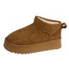 Muffin fashion platform snow boots women's 2025 winter new short tube heightening cotton shoes velvet bread shoes