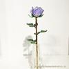 Exquisite Mini Colorful Crystal Rose Flower Vase Ornament Gift