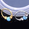 Stainless Steel Nose Ring Turquoise Nostril Hoop Nose Earrings Piercing Jewelry