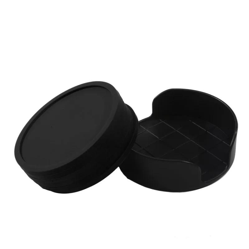 

6 подставок 1 пластиковый держатель нескользящий силиконовый подставка под стакан набор держатель подставка под стакан круглый коврик домашний офис стол декор