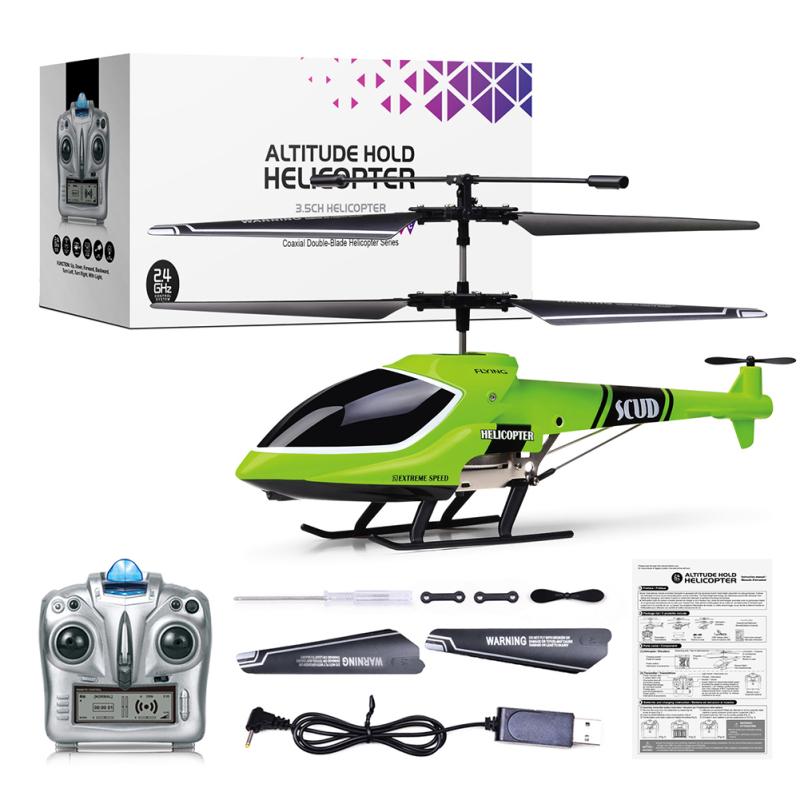 2.4g Remote Control Drone With Light Multi-functional Fixed Height Electric Rc Alloy Helicopter Toy