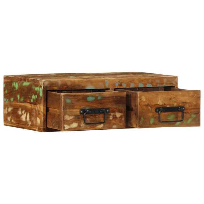 VidaXL Wall-Mounted TV Cabinet 60x30x19 Cm Solid Reclaimed Wood, Media Unit, Sideboard, Entertainment Center, 4017459