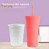 720ML Coffee Tumbler with Lid and Straw Double Wall Vacuum Travel Coffee Mug Wide Mouth Leakproof Reusable Water Cup