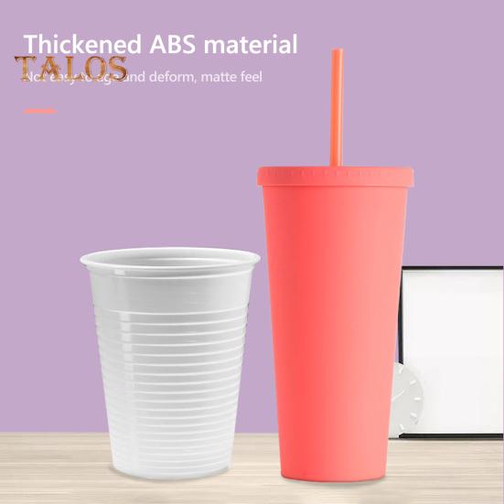 Pahar de cafea de 720 ml cu capac și paie, cu perete dublu, ceașcă de cafea de călătorie, cu gură largă, reutilizabilă, reutilizabilă