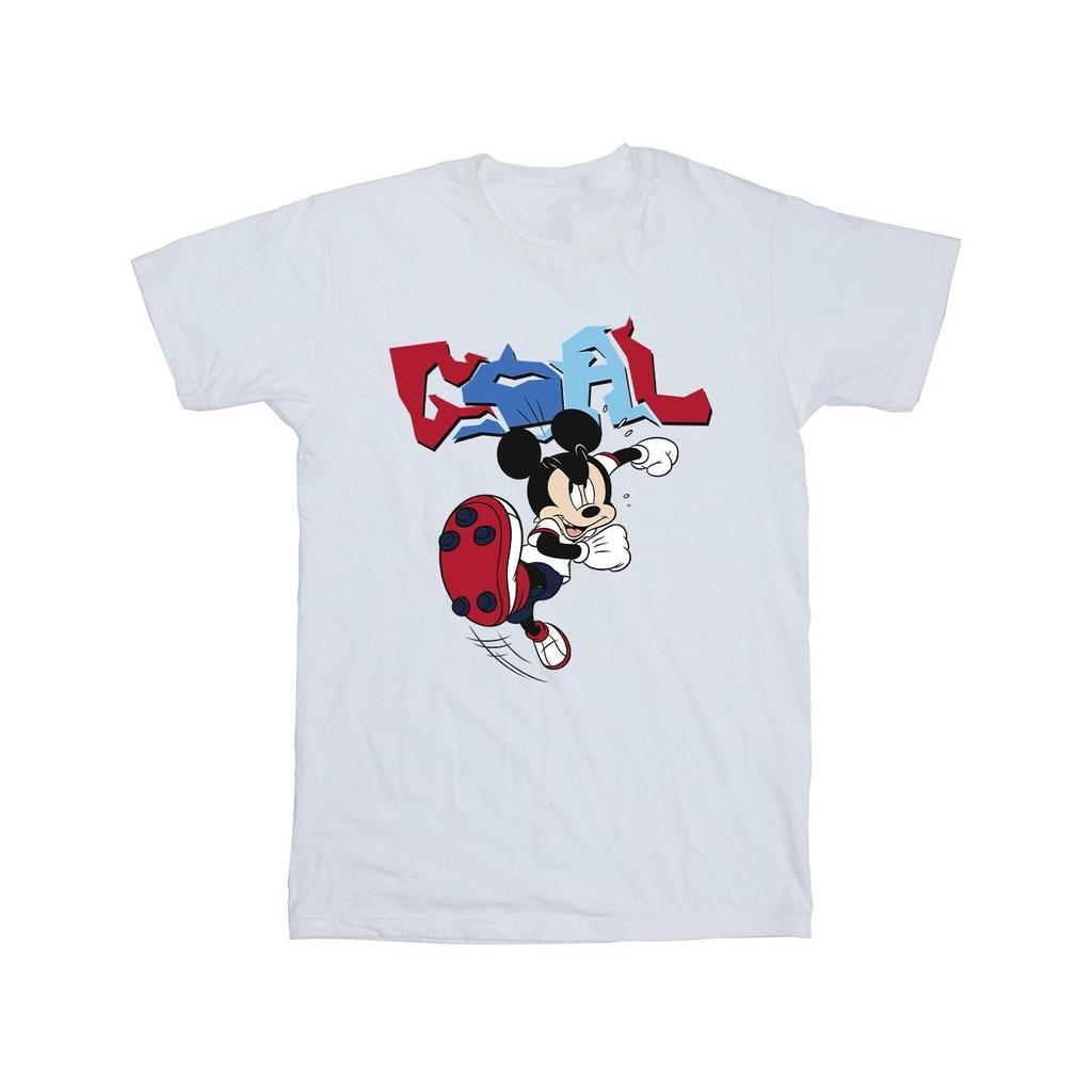 Disney Mens Mickey Mouse Goal Striker Pose T-Shirt