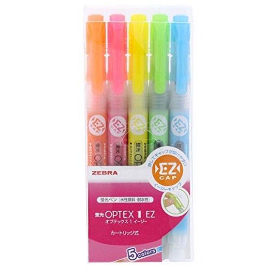 Zebra Highlighter Optex 1 EZ 5 Colors WKS11-5C