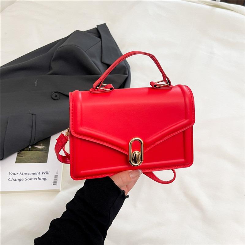 Spring and Summer New Simple Commuter Shoulder Bag Fashionable Small Square Bag Versatile Texture Trendy Messenger Handbag