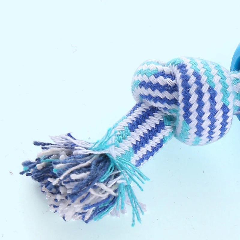 TPR Ball & Cotton Rope Dog Toy - Teeth Cleaning, Interactive Play, Washable & Durable