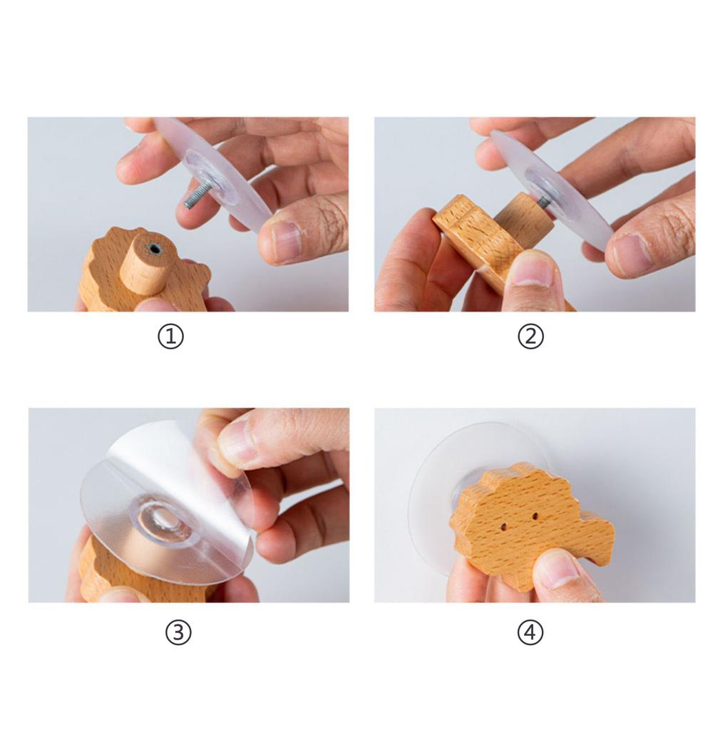 2 Stück Schranktürgriff Robuster Tier Holz Hakenleiste zum Aufhängen von Taschen Hüten Schlüsseln Haushaltsorganisationsbedarf