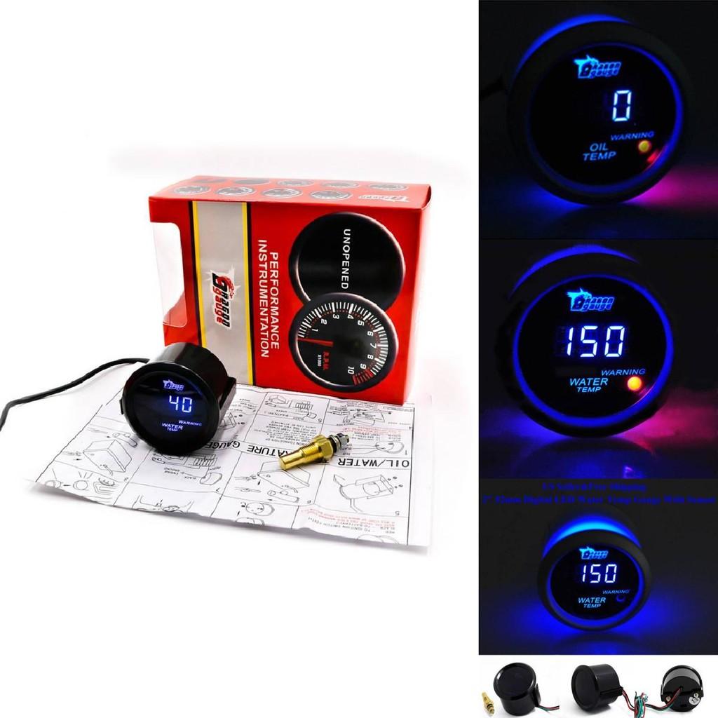 Universal 12v Car Gauge Kit With Water Oil Temp Speed Voltage For Racing Enthusiasts