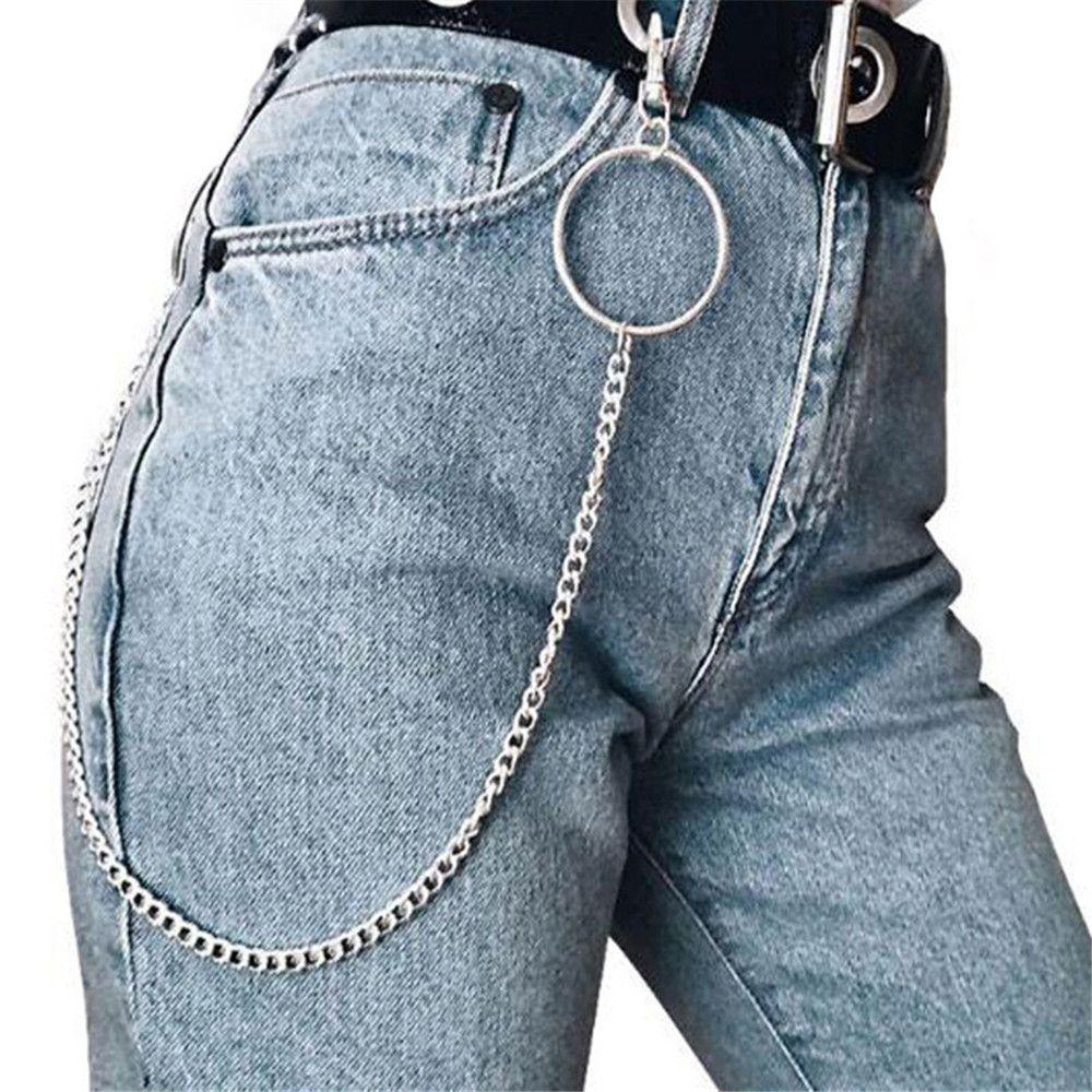 Fashion Rock Punk Pants KeyChain Key Chains Clip Hip Hop Jewelry Wallet Chain Belt