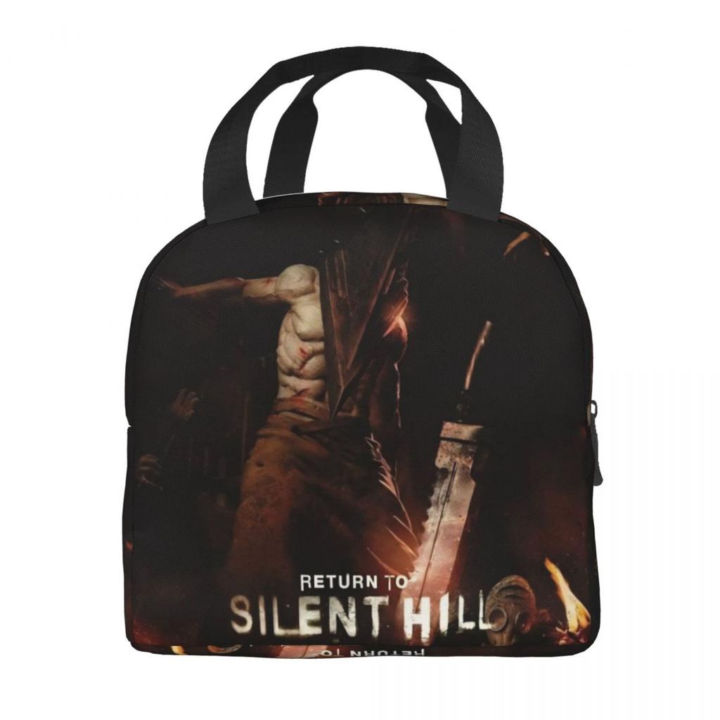 Return To Silent Hill Movie 2026 Insulated Lunch Bags Food Container Bags Portable Thermal Cooler Lunch Box For Picnic
