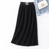 Tatu Autumn/Winter Versatile Back-Slit A-line Midi Skirt