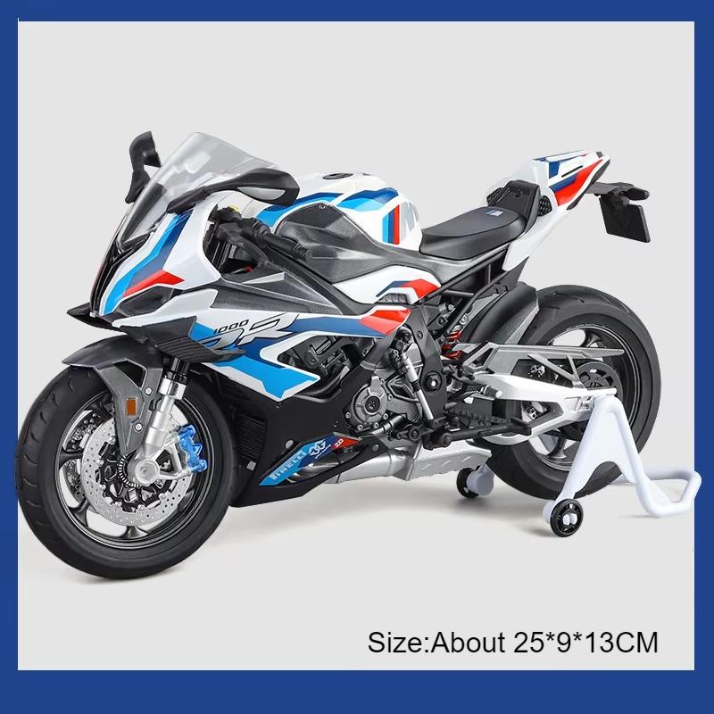 Large 1:9 1199 RR1000 Motorcycle Model Car Toy Shock Absorption Wheel Steering Metal Diecast Motor Models Hobby Ornaments Gifts