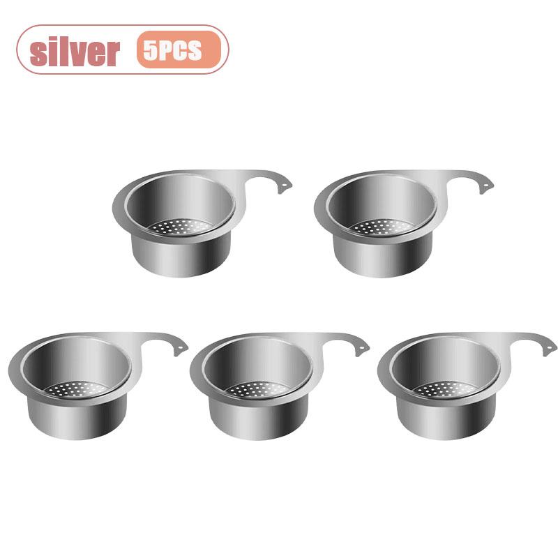 1-10PCS Swan Sink Filter Basket Stainless Steel Hanging Strainer for Kitchen Waste Disposal Faucet Drainage Basket