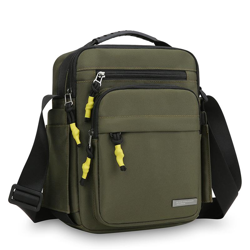 Bolsa Transversal Masculina Oxford Bolsas de Ombro Único Armazenamento de Grande Capacidade Moda Múltiplos Bolsos Bolsa Transversal para Viagem de Negócios Mochila Diária