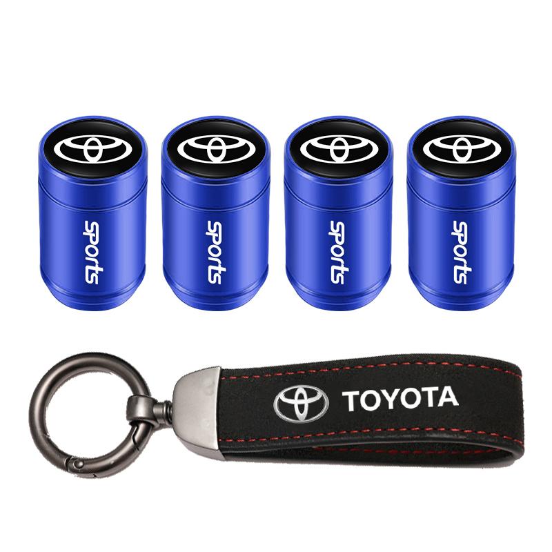 2026 Neu Für Toyota Toyota Auto Reifen Rad Ventilkappen Abdeckung Wildleder Auto Schlüsselanhänger Ring Schlüsselanhänger Für Toyota GR Corolla Yaris Aygo Pr