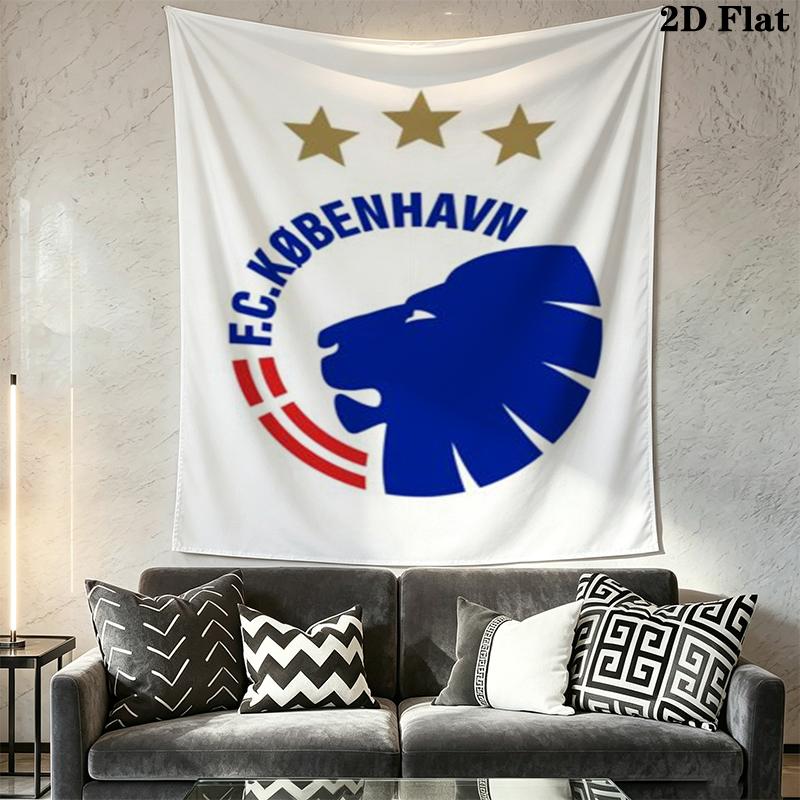 F.C. Copenhagen Wall Tapestry Aesthetic Wall Hanging Printed Fabric Blanket Decorative Tapestries for Bedroom Living Room Home Decor