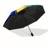 1pc Beautiful Peacock Automatic Folding Umbrella - 3 Folding Design, Vivid Cartoon Pattern, Suitable for Outdoor Activities, A Gift for Fans In All Se