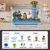 Goldfish Tank Desktop Aquarium with Filtration, Oxygenation, and Lid - Ecological Landscaping All-in-One for Living Room Household Use.