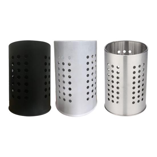 Drain Tube Cutlery Holder Organizer Drainer with Multiple Drainage Holes Stainless Steel Anti-Rust Chopstick Storage Box for Kitchen Tableware Storage