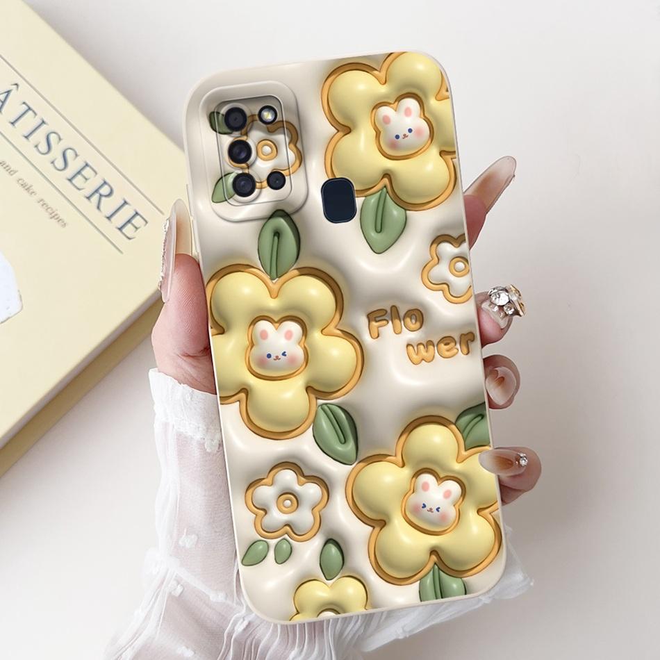 For Samsung Galaxy A21s Cute Panda Rabbit Cartoon Soft Silicone Case For Samsung A21S SM-A217F Camera Protective Phone Cases