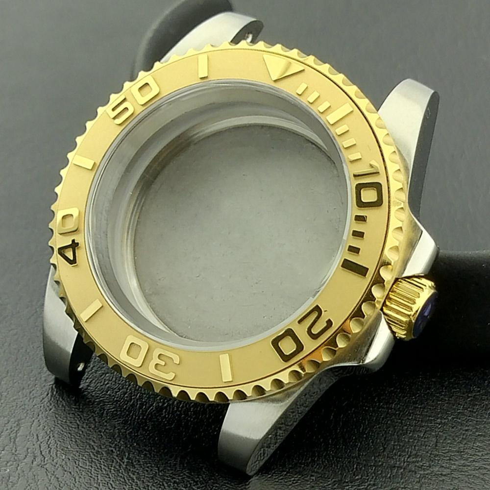 40mm Mechanical Watch Case for NH Series 35 36 38 Movement Yacht Design Style with Sapphire Crystal Watch Box Parts 7