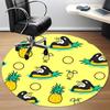 1pc Pineapple Orca Office Round Rug, Non-slip, Soft and Durable Office Rug for Interior Decoration, Perfect for Office, Beautiful Decoration yy2603240