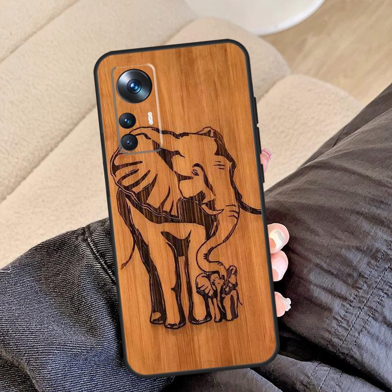 

Natural Bamboo Wood Animal Print For Xiaomi POCO C65 F5 X5 X4 X3 Pro F3 F4 M5s Mi 14 13 Pro 11T 12T 13T 12 Lite Phone Case Xiaomi 12T (12T Pro)