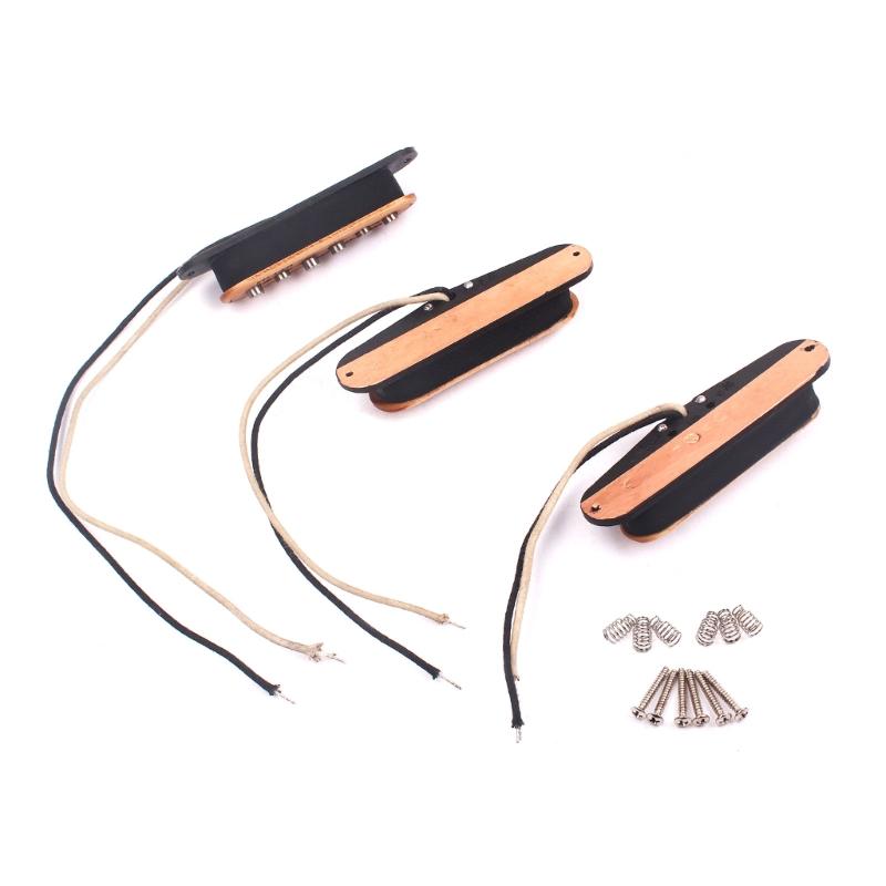 3 Pieces HL148/HL150/HL152 Maple Single Coil Pickup Set for Neck Middle Bridge Guitar Musical Instrument Accessory Kits