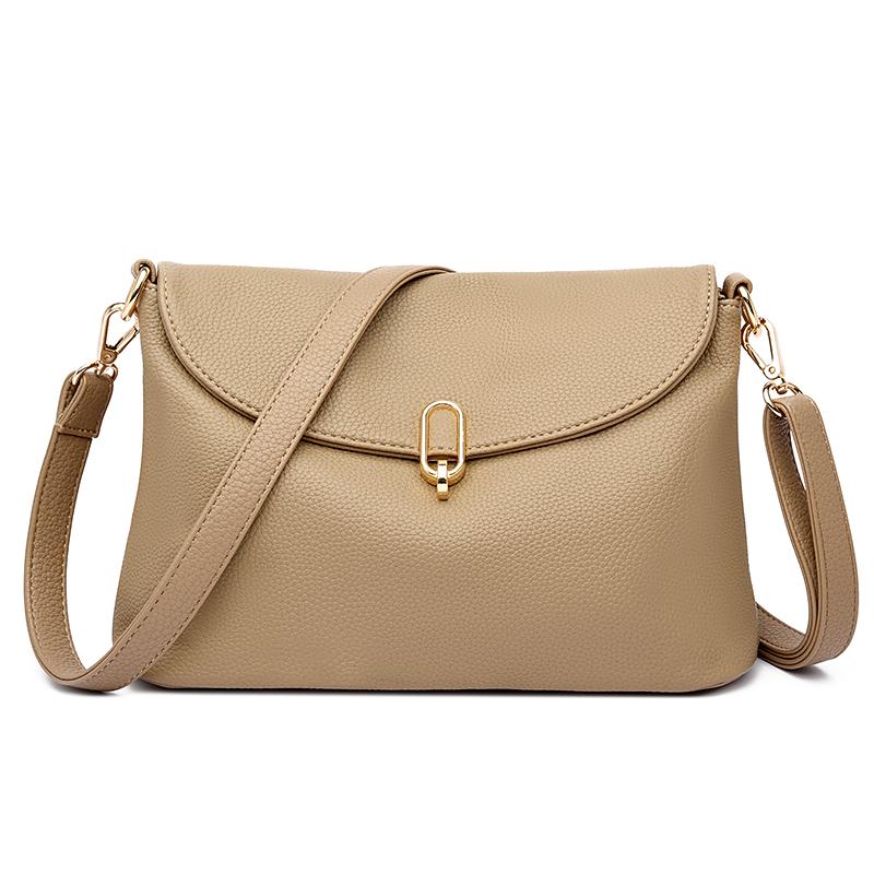 Women Casual Crossbody Bag Multifunction Shopping Handbag Large Capacity Messenger Bag 2023 New Cowhide Waterproof Shoulder Bag