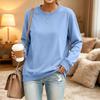 Women's Loose Fit Neck Long Sleeve Sweatshirt Pullover Casual Top