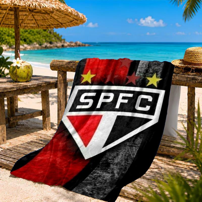Pau-lo Fc Emblem Printed Microfiber Beach Towel, Soft And Absorbent, Quick-Dry, Ideal for Summer Travel, Beach Essential, Swimming Pool