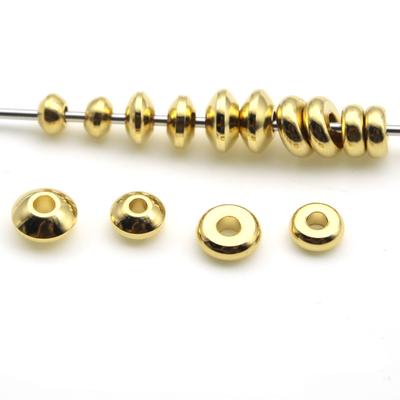 20Pcs 4/5/6/8mm Stainless Steel Round Flat Rondelle Spacer Beads Metal Loose Abaci Beads Charms for Jewelry Making Accessories