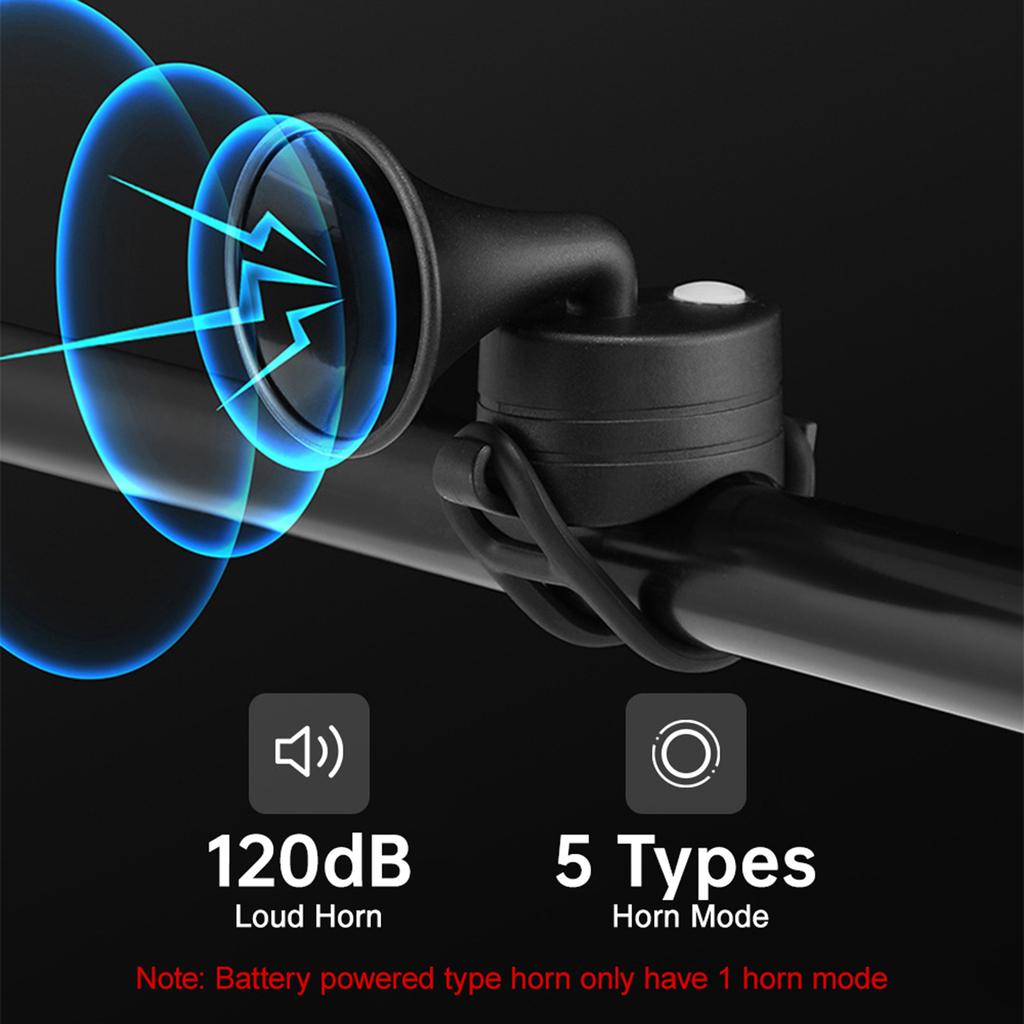 120db High Decibel Electronic Bike Horn Waterproof Button Battery Powered Electric Bike