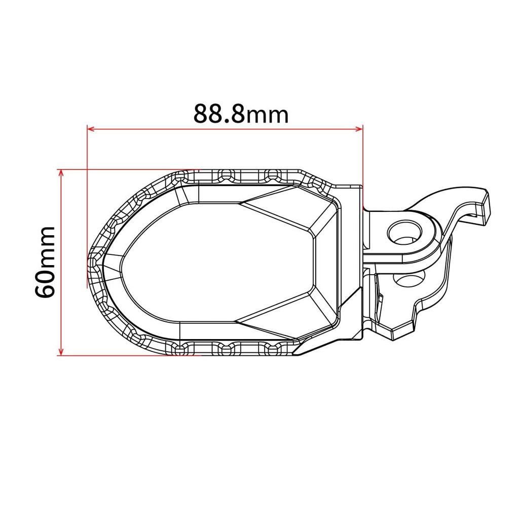 ZETA Racing MAX Foot Pegs, KTM/HUSQVARNA, Slick, Front and Rear Width 2.4 Inches
