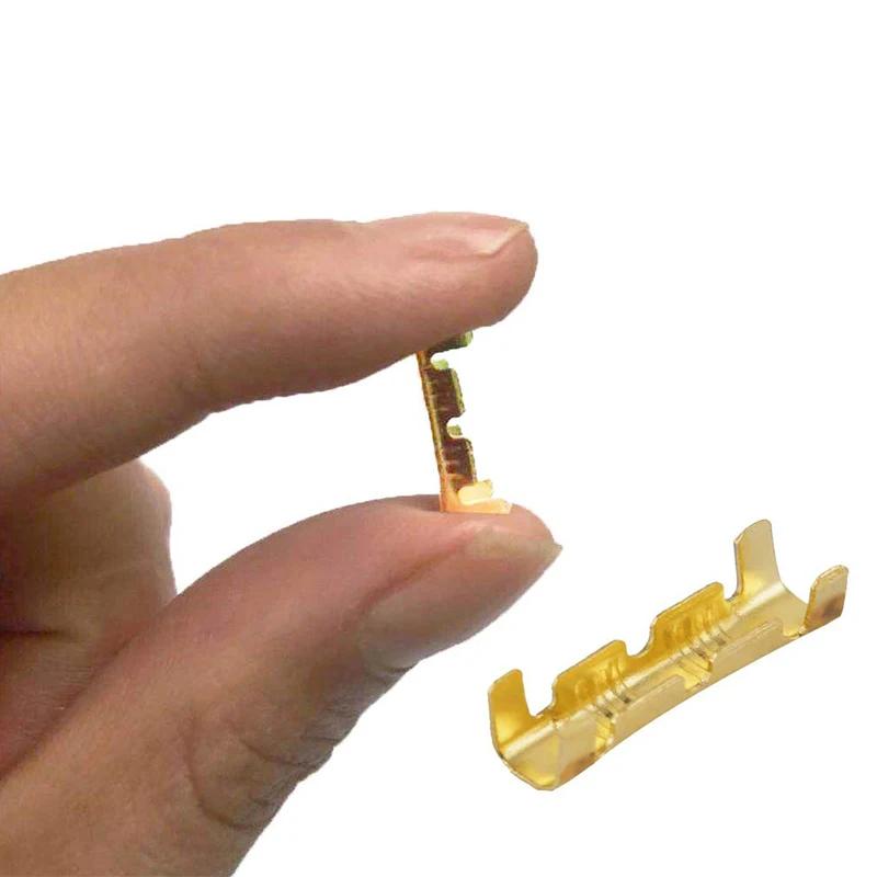 30/100pcs 453u Type 0.3-1.5mm2 Terminal Connector Dual Interface Terminal Electronic High Precision Yellow Copper