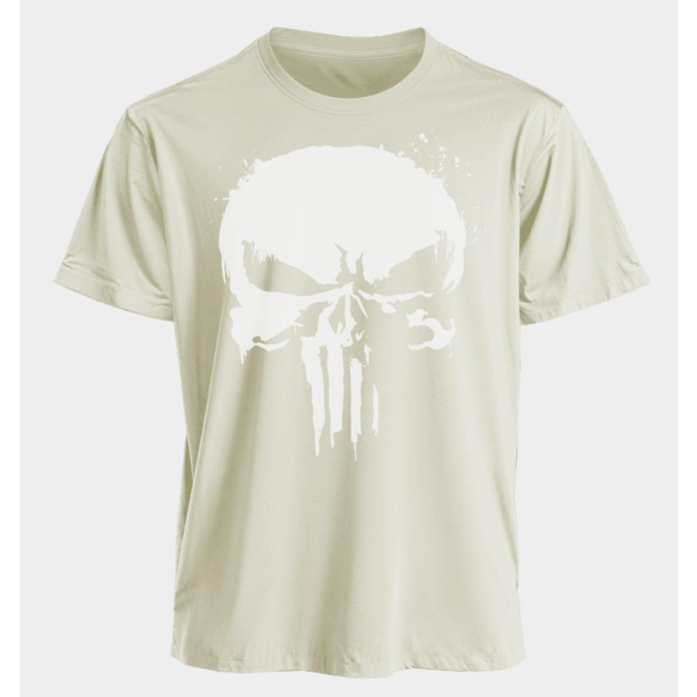 Men's and Women's T-shirts Punisher Summer American Spring and Autumn Basic Loose Sporty Punk Oversized Short-sleeved